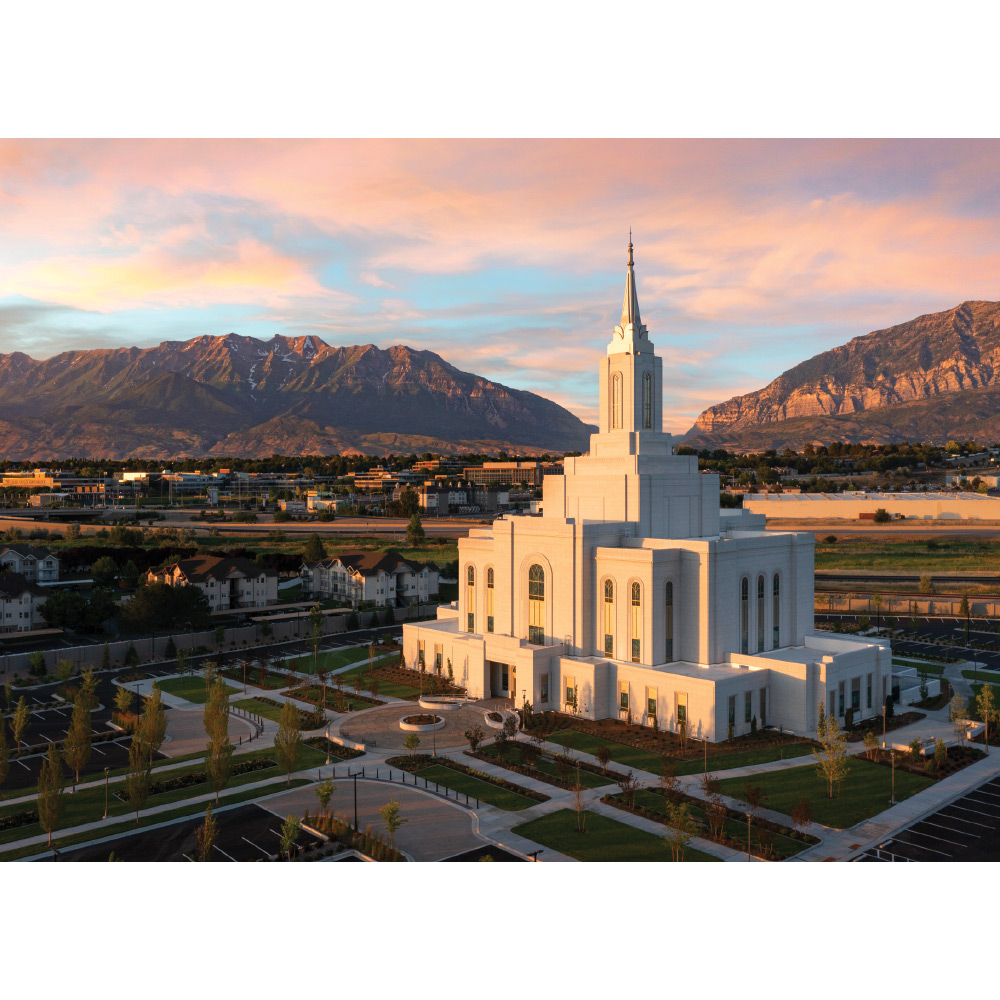 Orem Utah Temple - Timpanogos Sunset Print 