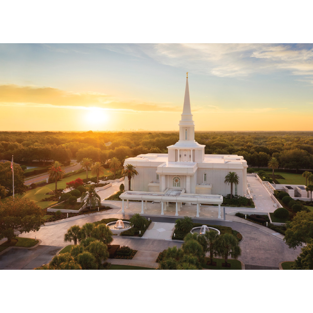 Orlando Florida Temple - Golden Sunrise Print