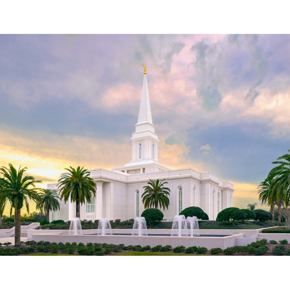 Orlando Florida Temple - Sunset Southwest Print 