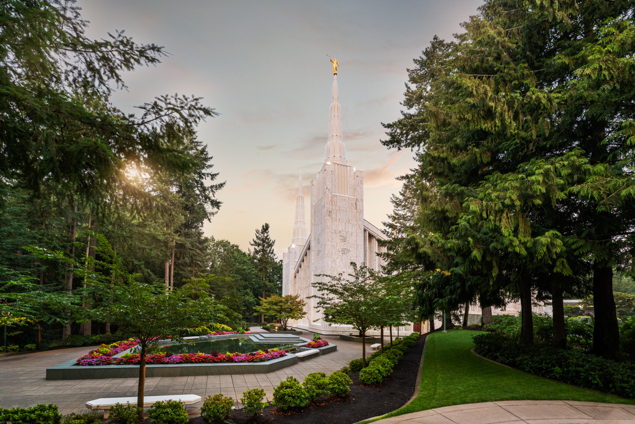 Portland Oregon Temple - Fire of the Covenant Series (25x43 Framed Canvas Print), , large