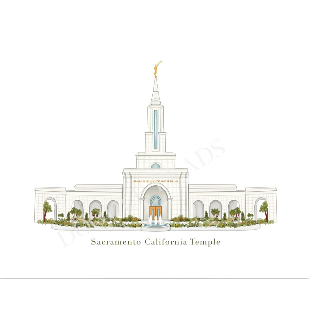 Sacramento California Temple 8x10 Print