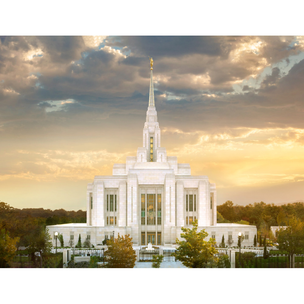 Ogden Utah Temple - Golden Sunset Print