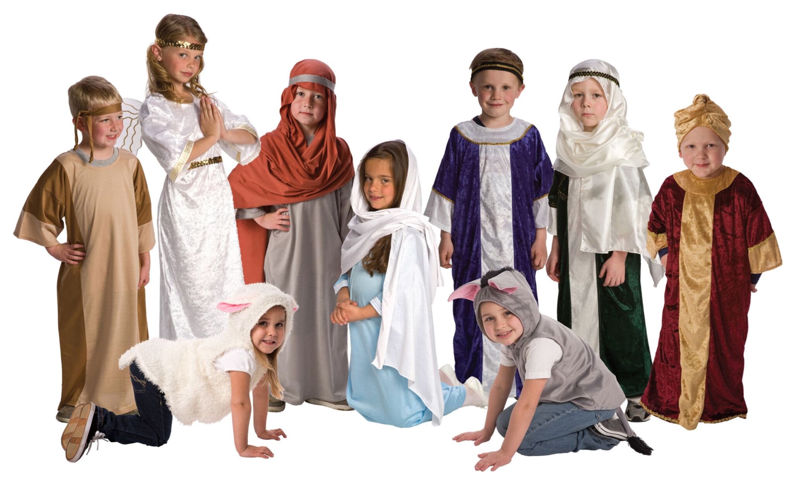 Children's Nativity Green Wiseman Costume, , large