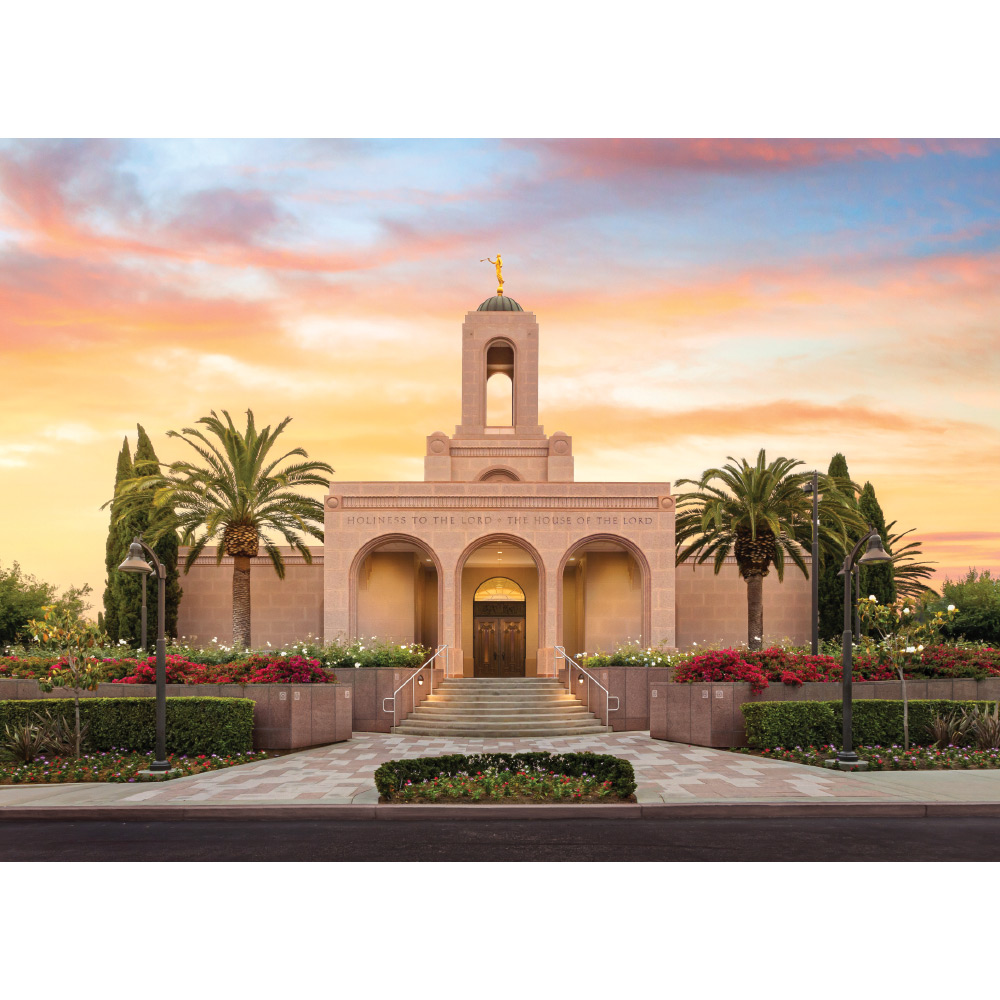Newport Beach California Temple - Summer Sunrise Print