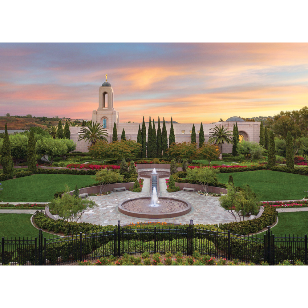 Newport Beach California Temple - Heavenly Light Print