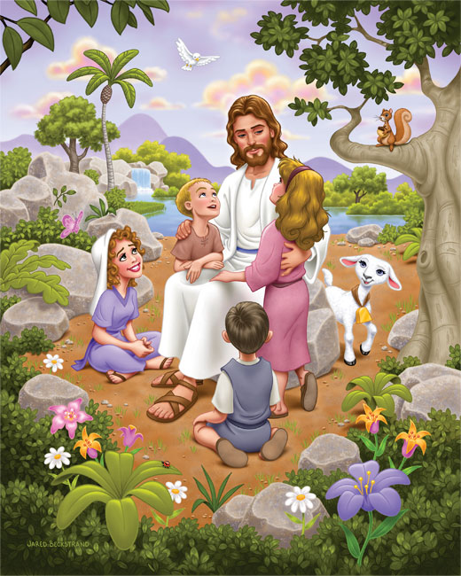 Christ with the Children 3x4 Print, , large image number 0