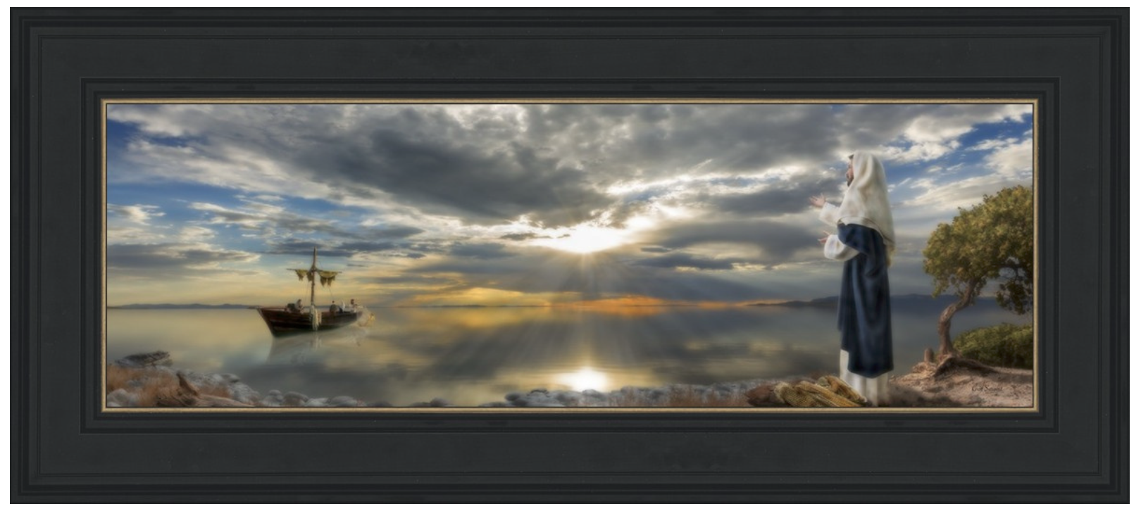 Cast Thy Net (12x28 Framed Textured Paper)