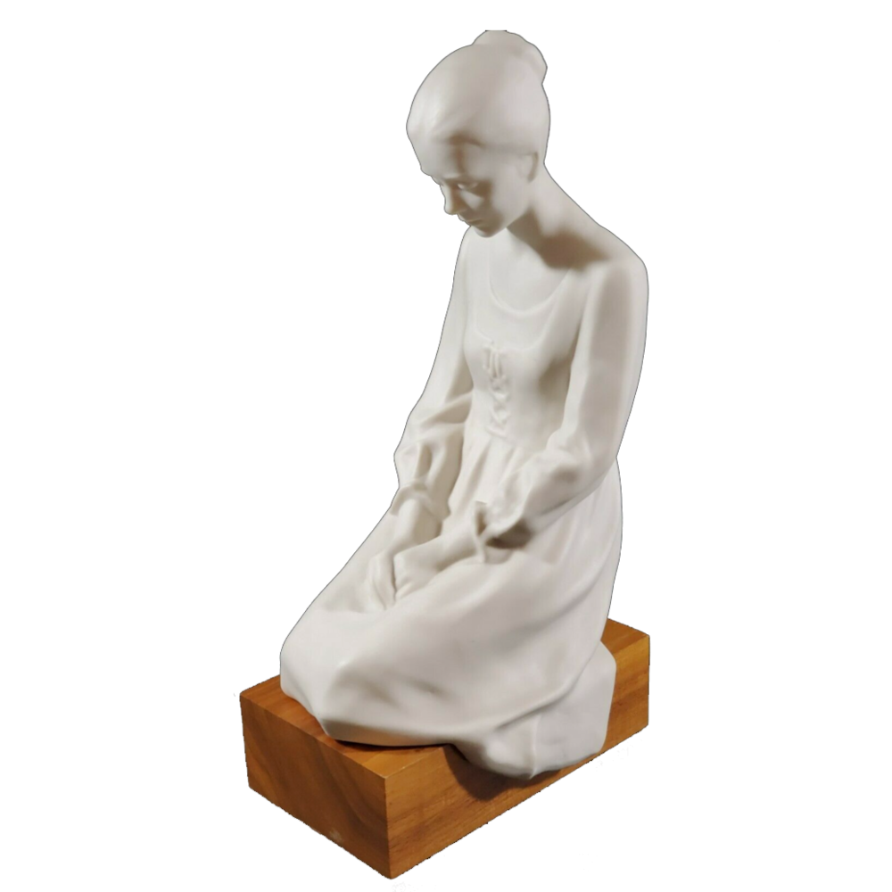 Woman in Prayer Statue with Base (Porcelain), , large image number 0