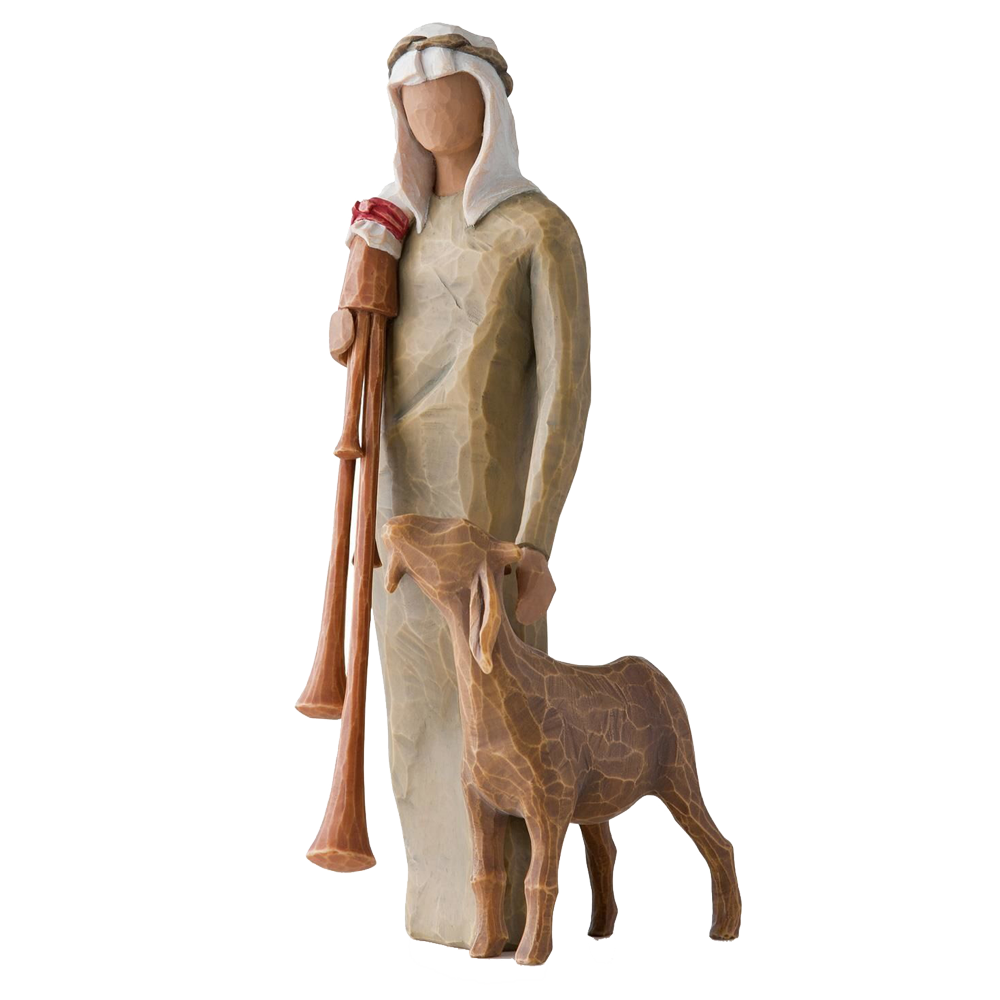 Willow Tree Zampognaro Shepherd Resin Nativity Figurine