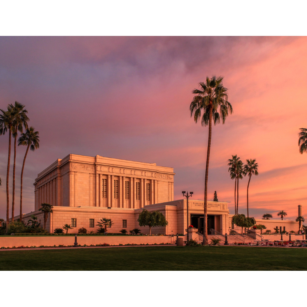 Mesa Arizona Temple - Soft Summer Sunset Print
