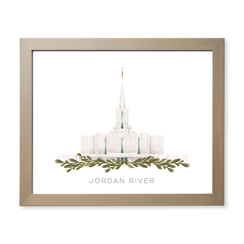 Jordan River Utah Temple (28x34 Framed Paper Print)