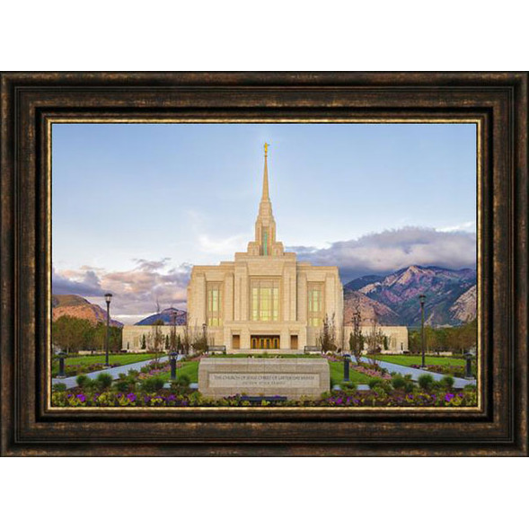 Ogden Temple (32x44 Framed Giclee Canvas)