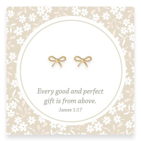Good and Perfect Bow Earrings, , large image number 0