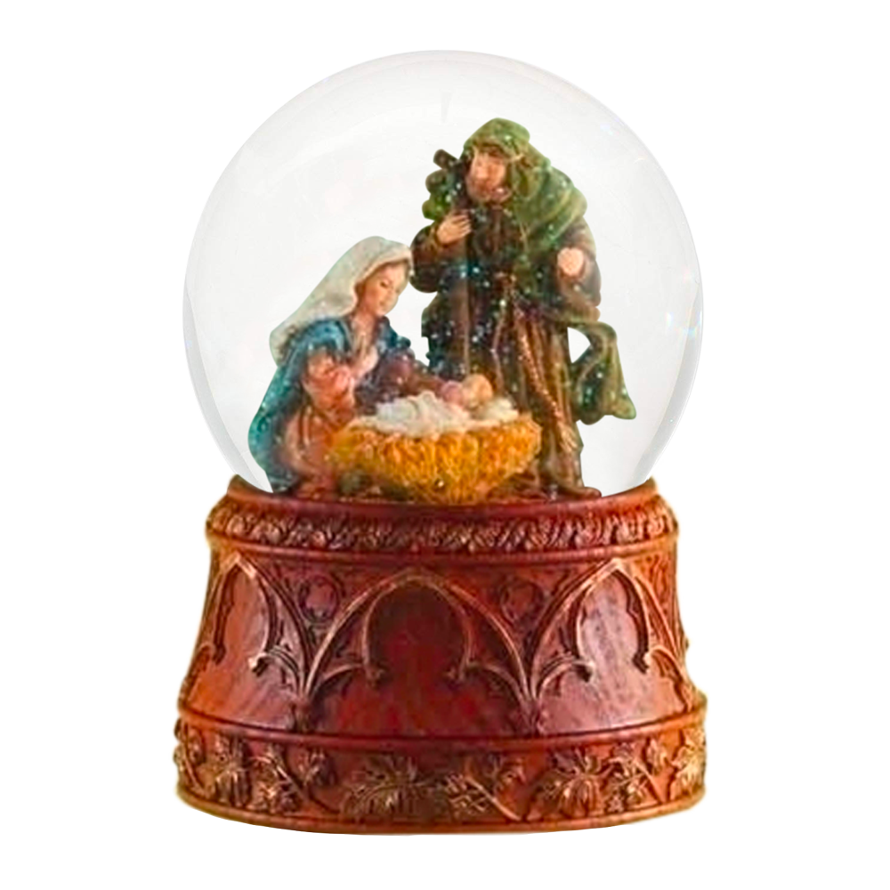 Nativity Holy Family Musical Glitterdome