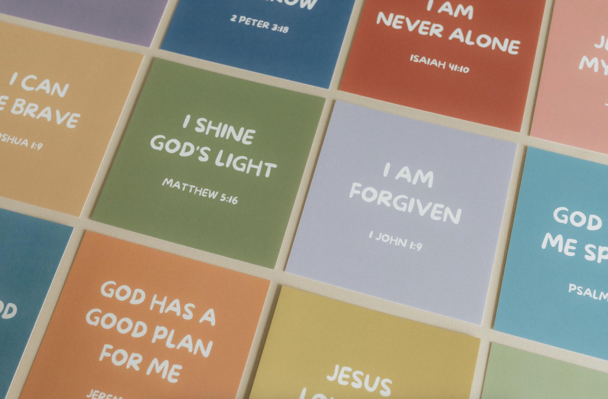Kids Scripture Affirmation Card Set with Block, , large image number 1