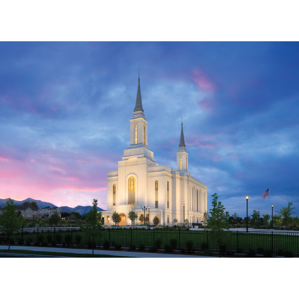 Lindon Utah Temple - Colors of Dawn Print