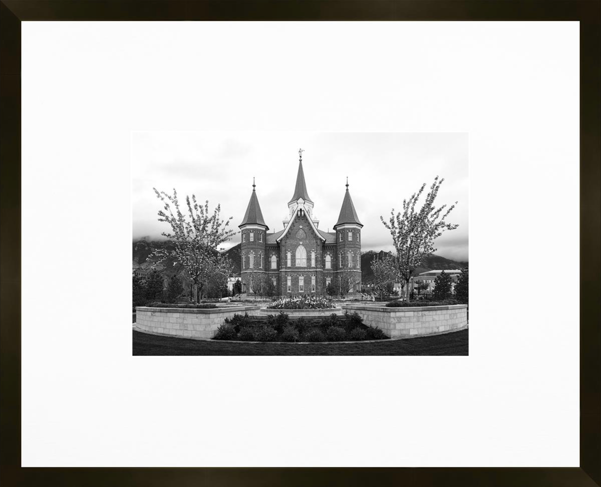Provo City Center Temple, Place of Peace (21x17 Framed Paper Print)