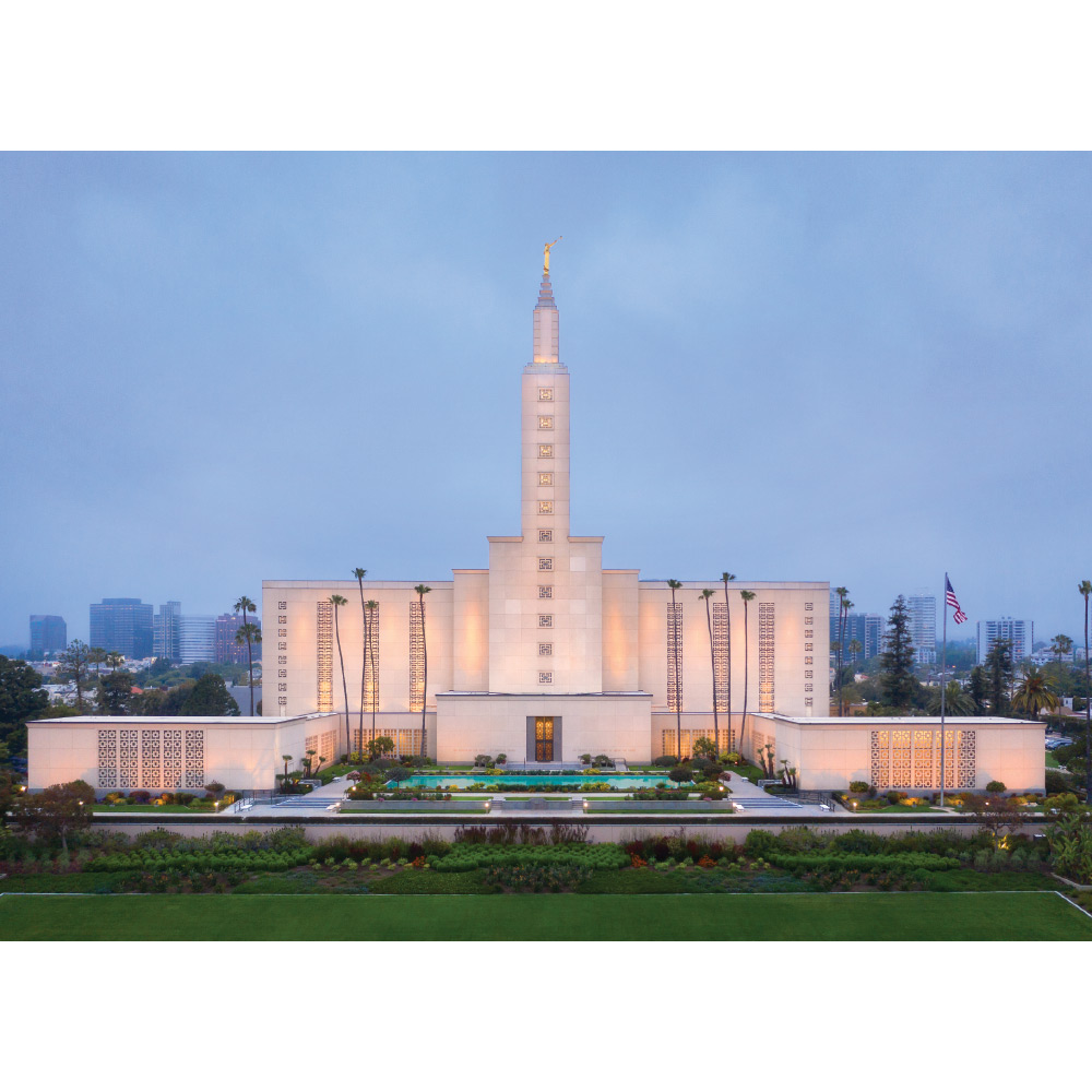 Los Angeles California Temple - Peaceful Morning Print