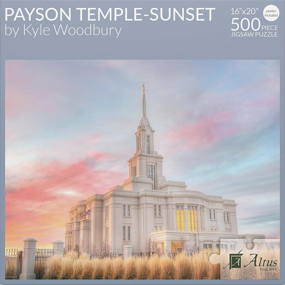 Payson Temple Sunset 500 Piece Puzzle