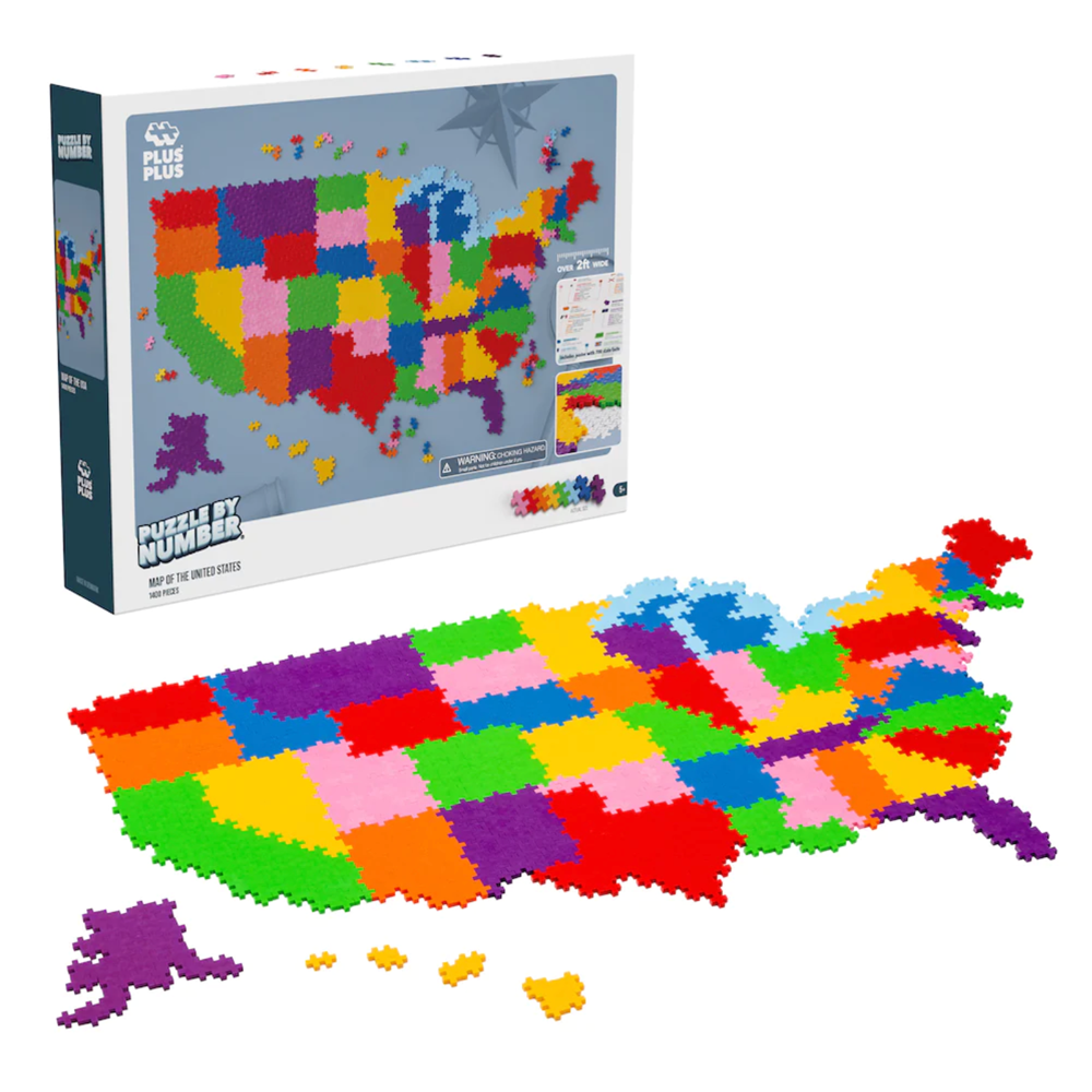 Plus Plus Puzzle by Number Map of the United States, , large image number 0