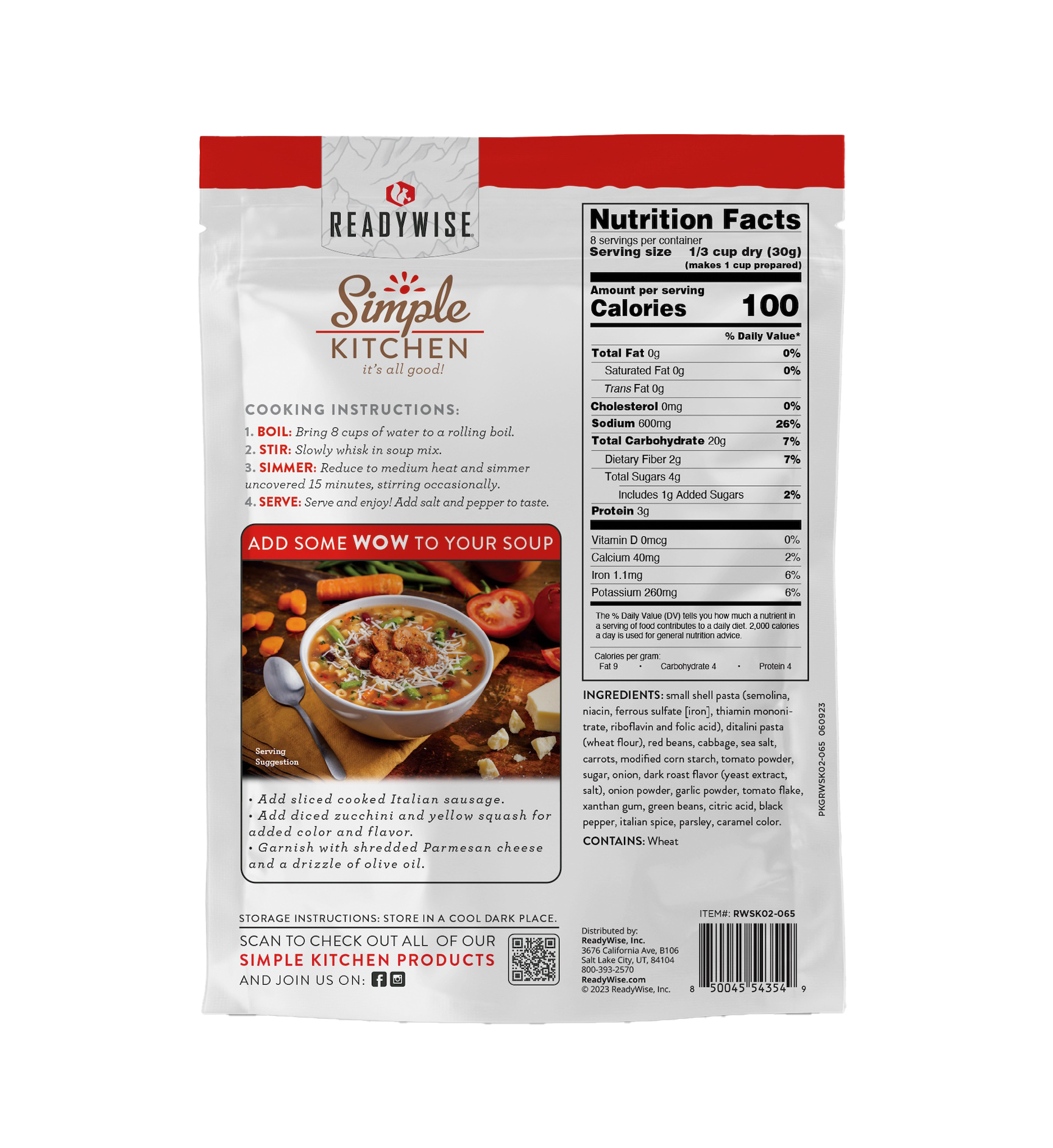 Simple Kitchen Minestrone Soup Mix Single Pouch, , large image number 2