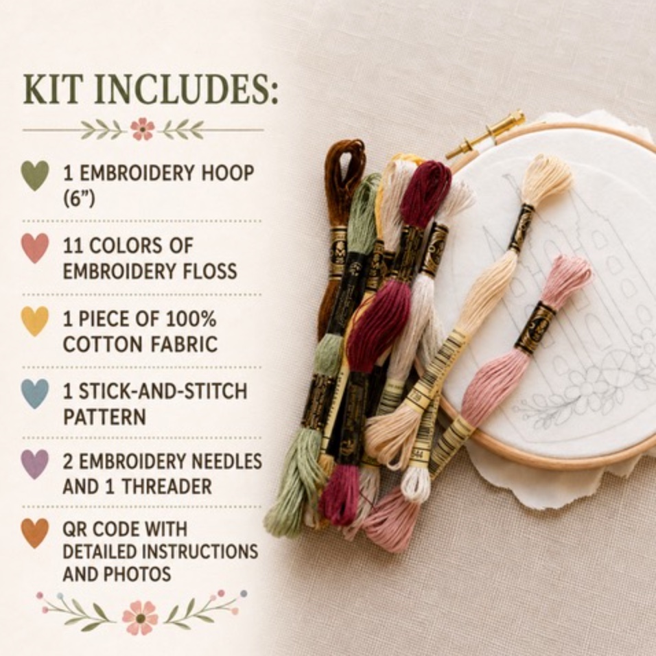 Salt Lake Temple Embroidery Kit, , large