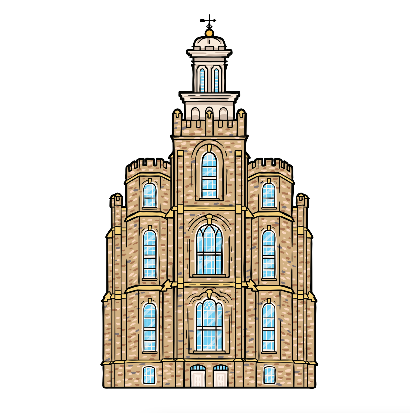 Logan Temple Sticker