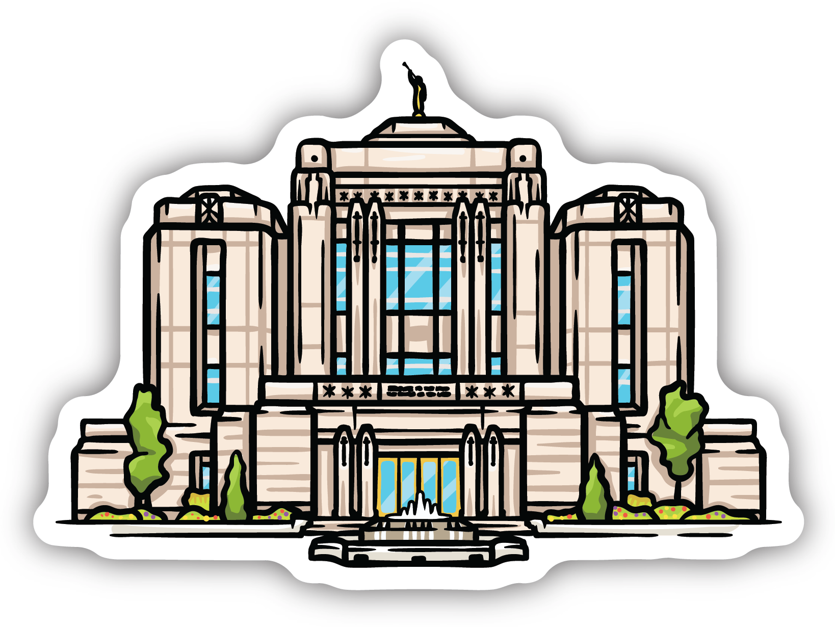 Sticker Meridian Temple