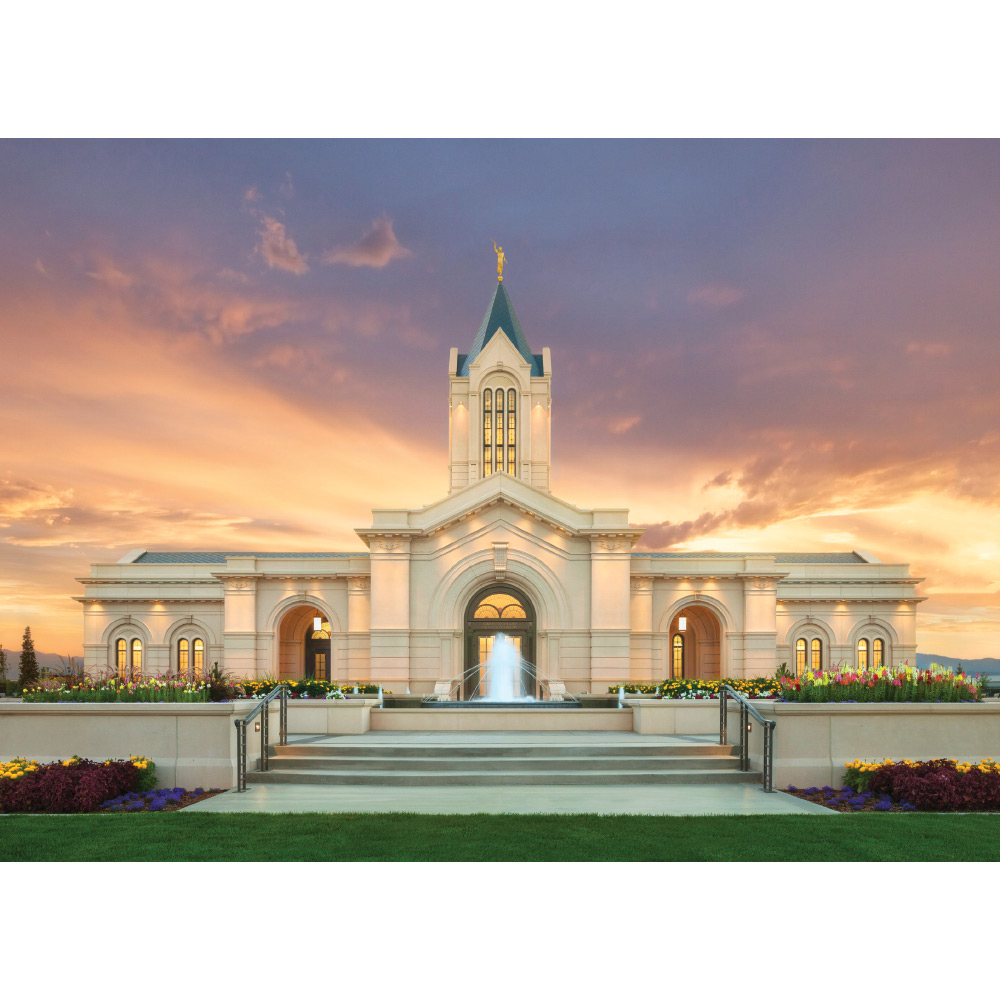 Fort Collins Colorado Temple - Sunset Glow Print