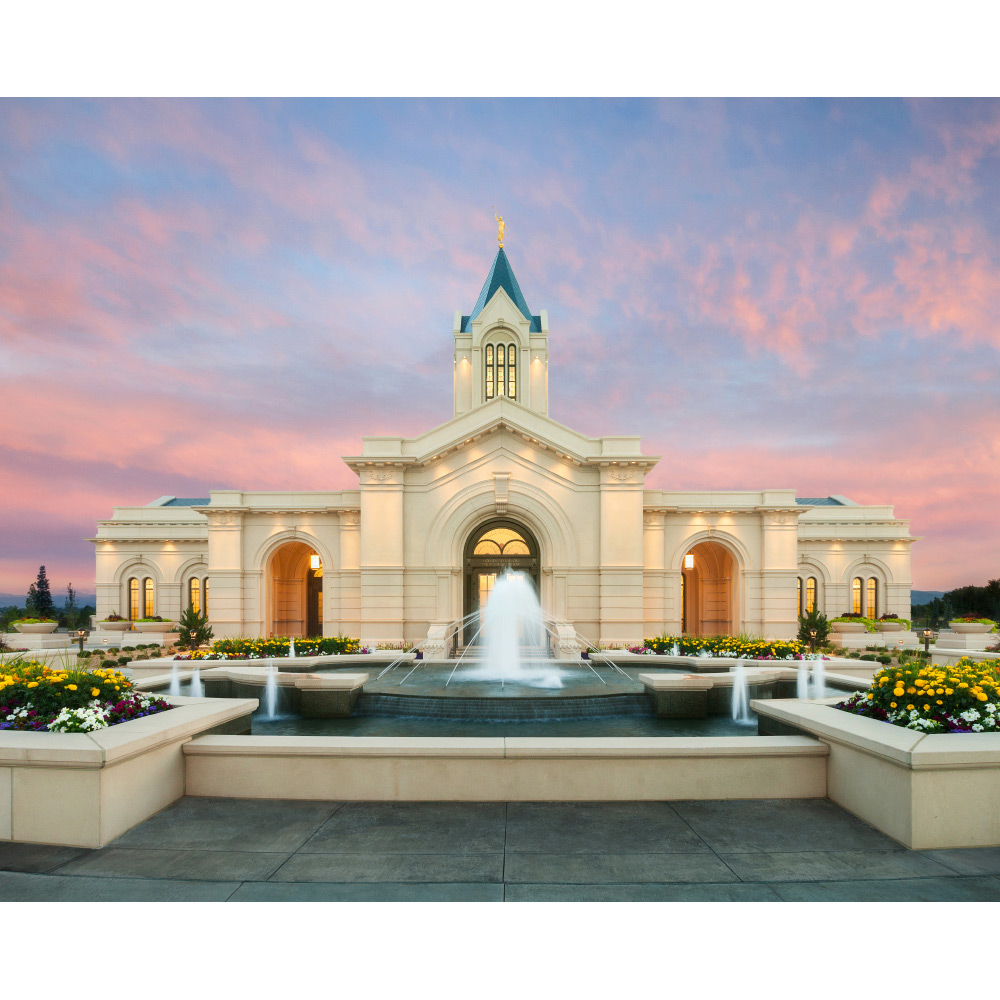 Fort Collins Colorado Temple - Fountain Sunrise Print
