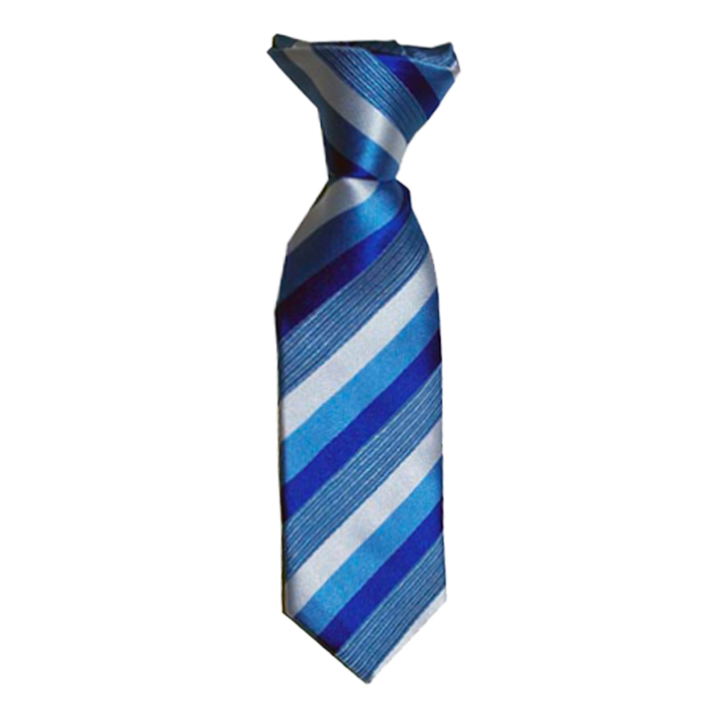 Infant Blue Stripe Clip-On Tie