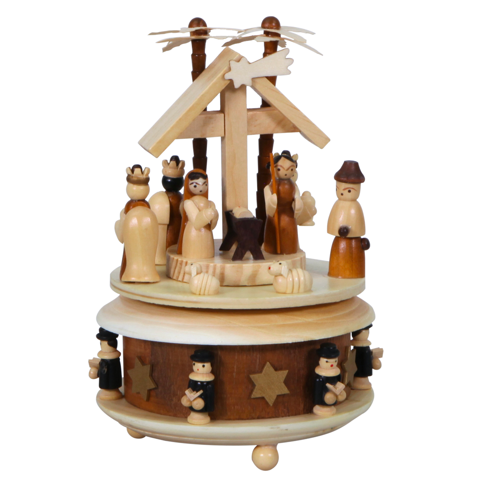 Rotating Wood Nativity, , large image number 0