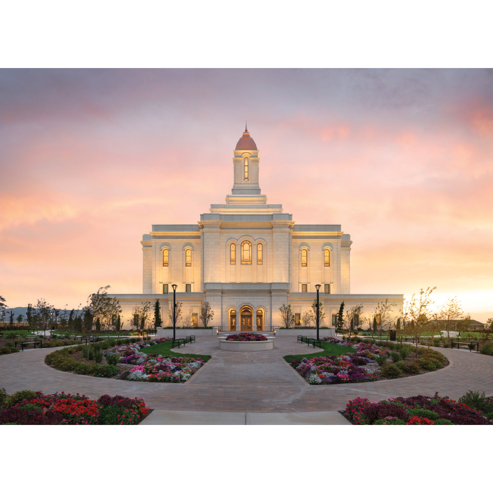 Deseret Peak Utah Temple - Summer Sunset Print