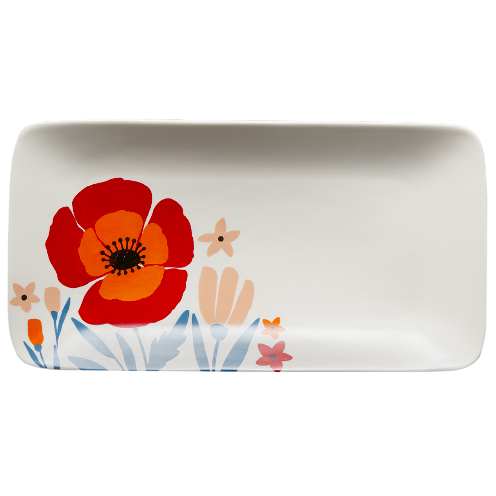 Floral Ceramic Tray, , large image number 0