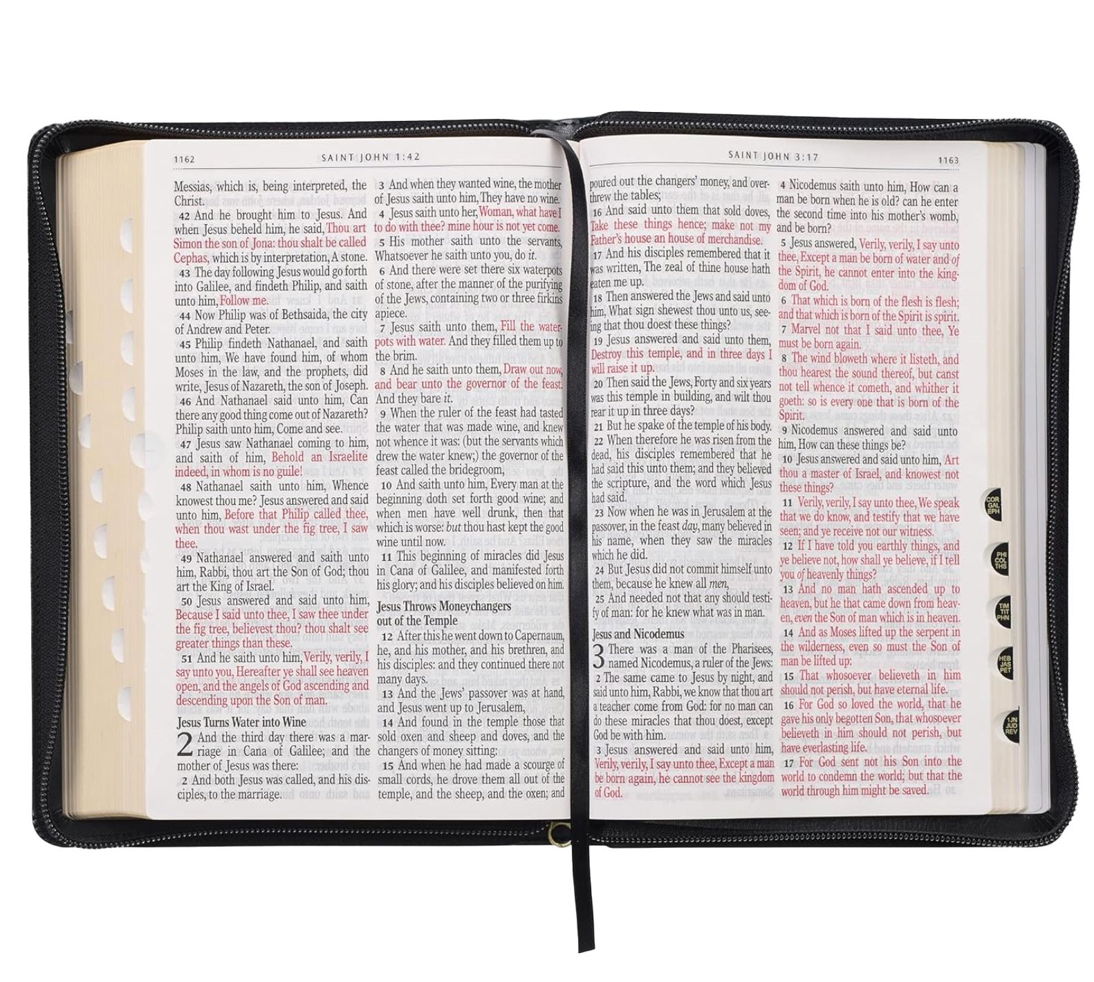 KJV Holy Bible, Giant Print, Faux Leather, Black, , large image number 4