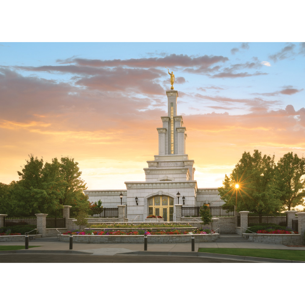 Columbia River Washington Temple - Golden Glow Print