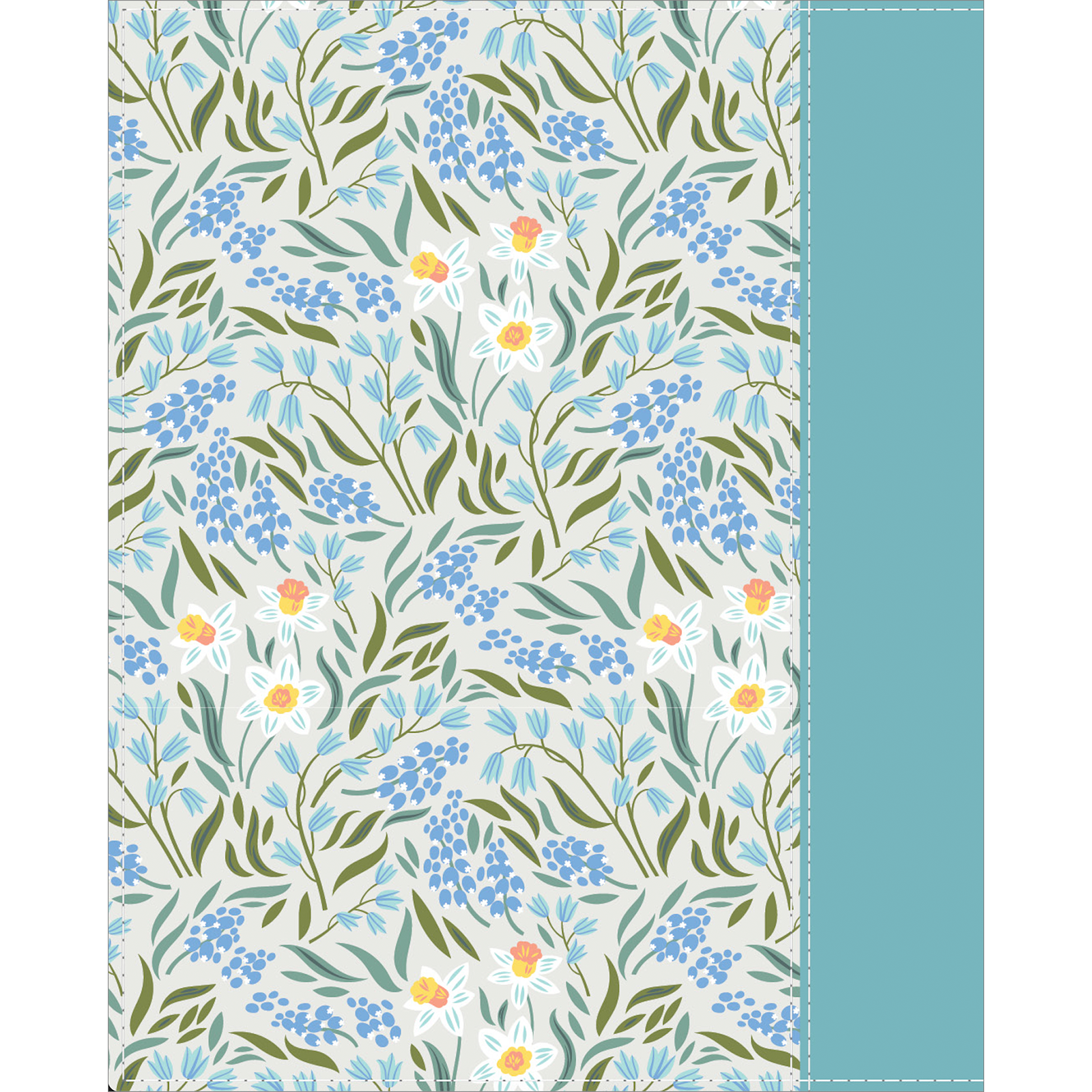 The Book of Mormon, Journal Edition, Aqua Floral (No Index