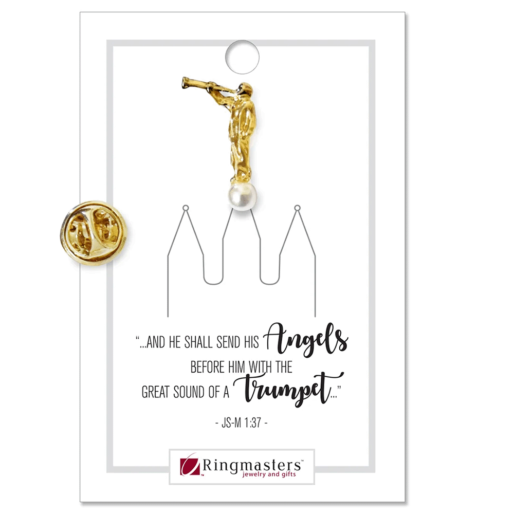 Angel Moroni on Pearl Pin, , large