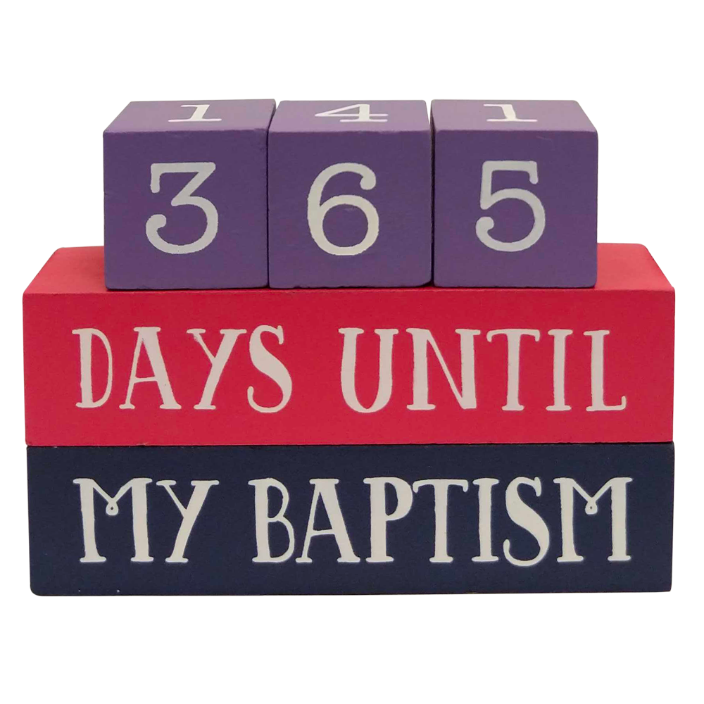 Baptism Countdown Block Set