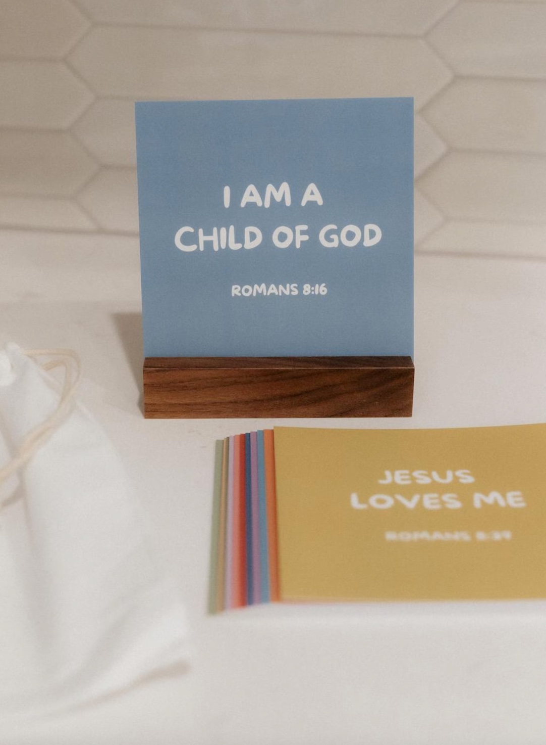 Kids Scripture Affirmation Card Set with Block, , large image number 2