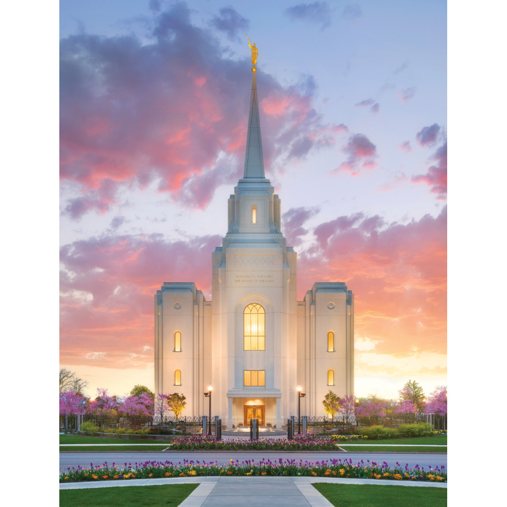 Brigham City Utah Temple - Spring Sunset Print