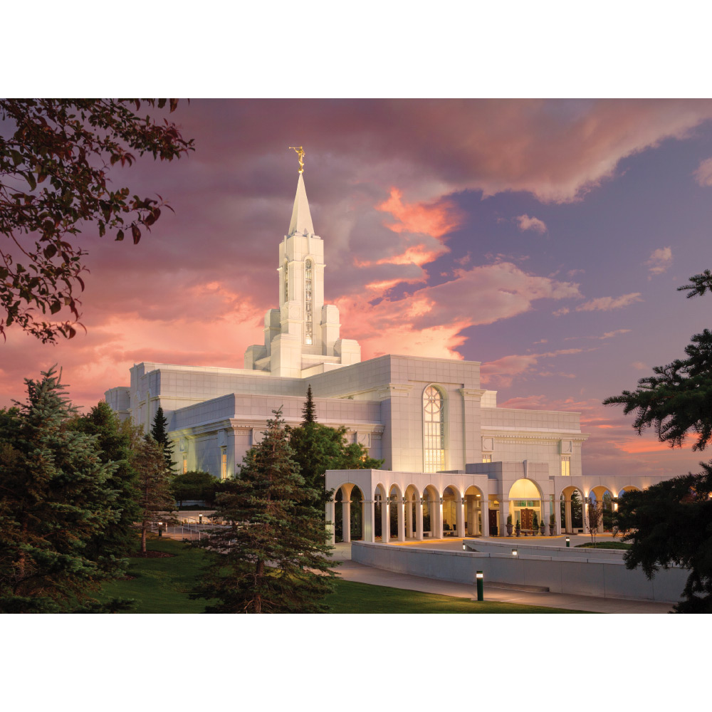 Bountiful Utah Temple - Pastel Sunset Print