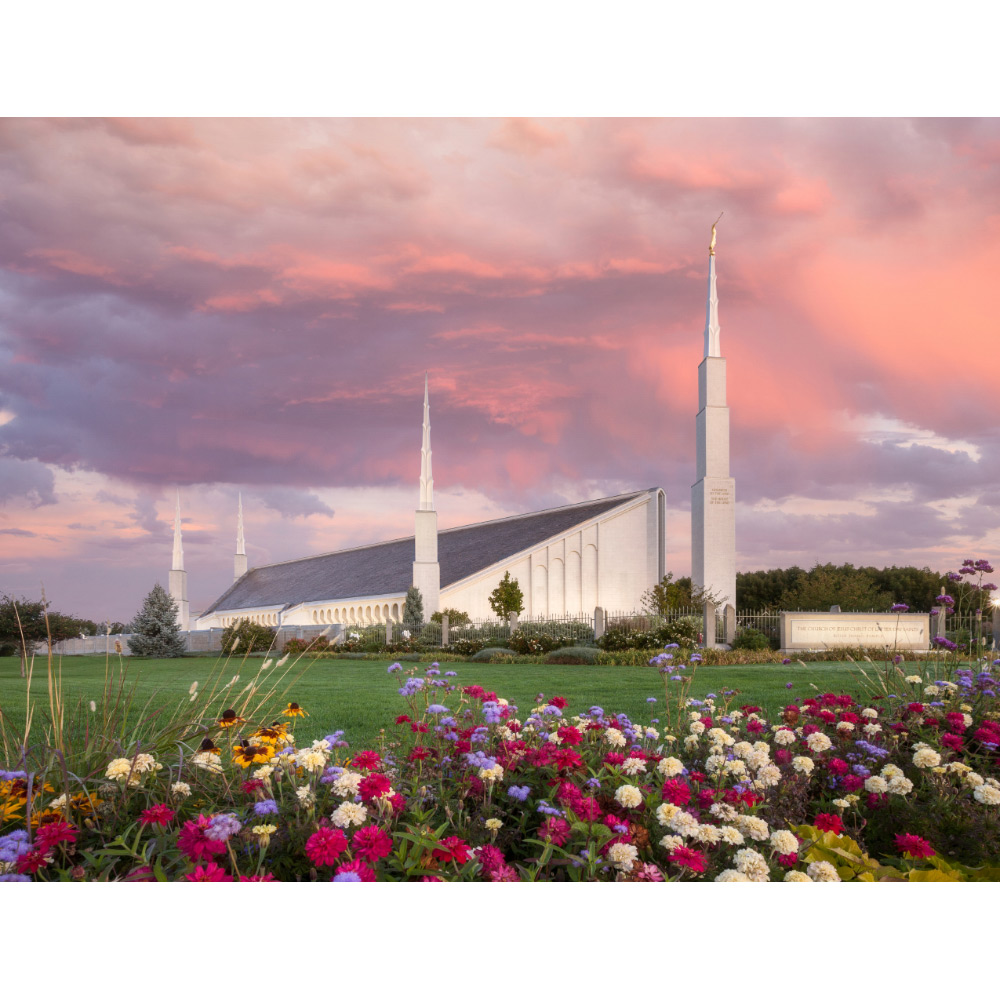 Boise Idaho Temple - September Skies Print