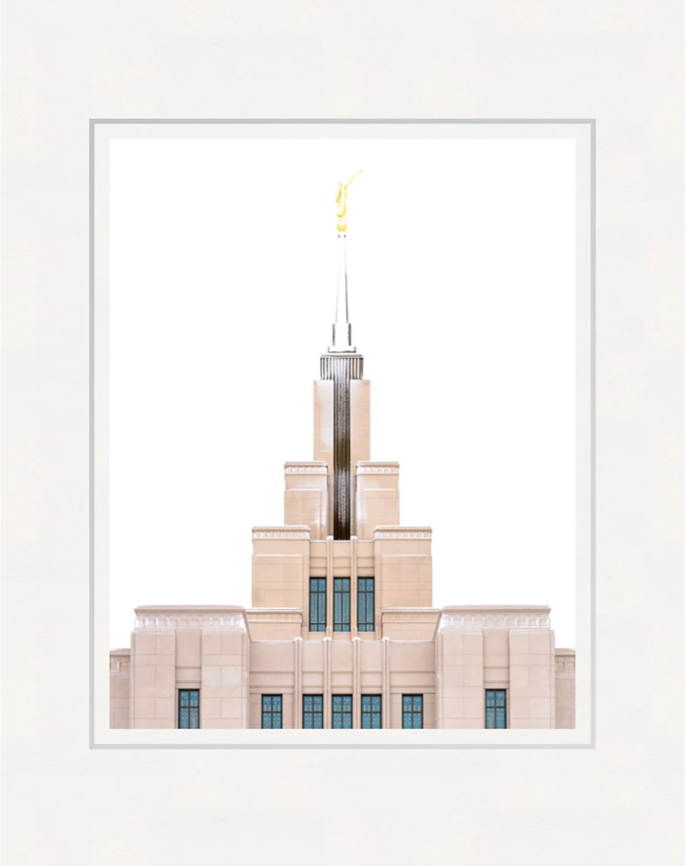 Saratoga Springs Temple, Promised Blessings Matted Print