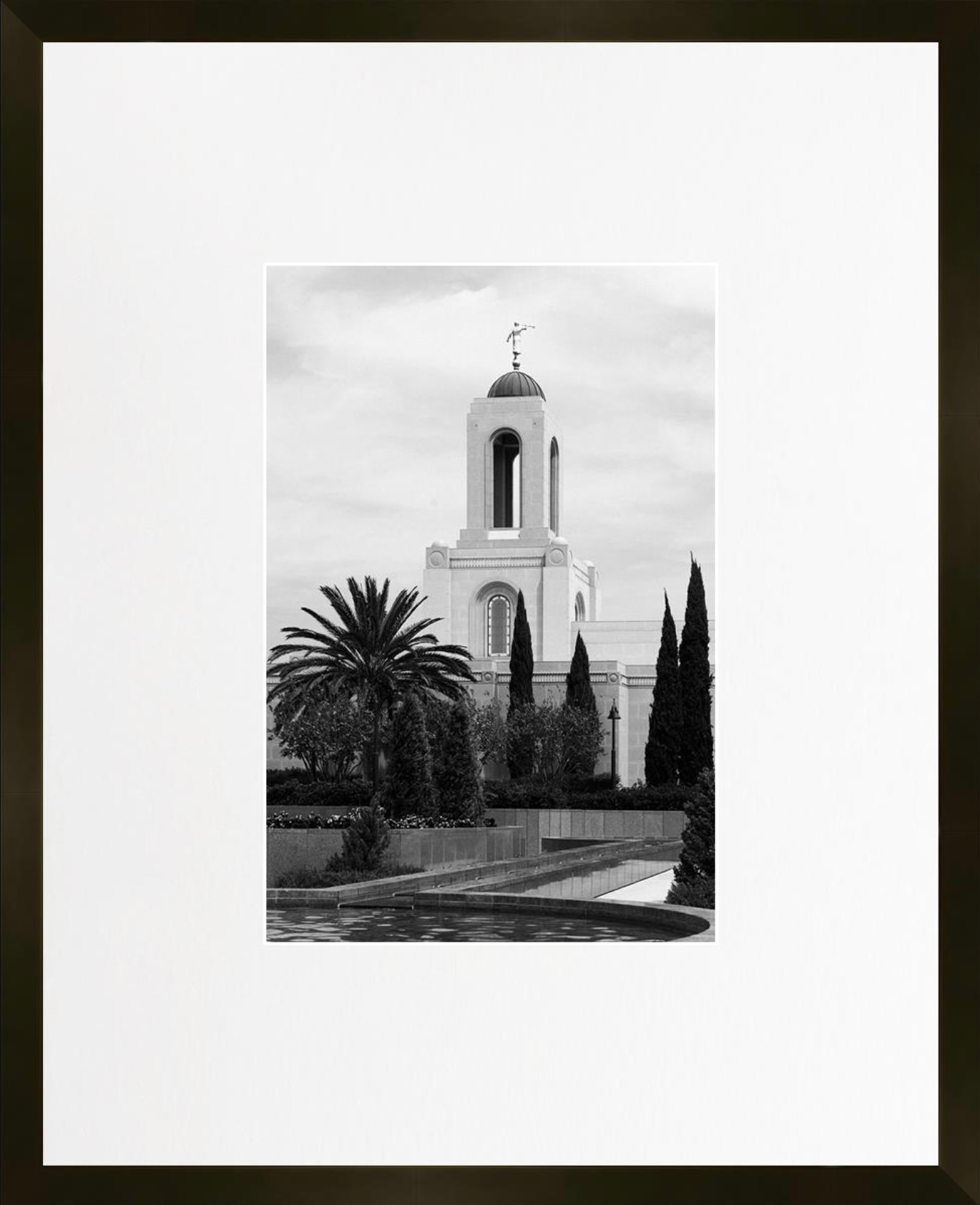 Newport Beach California Temple, Place of Peace (21x17 Framed Paper Print)