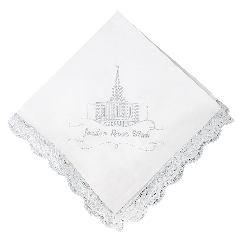 Jordan River Temple Handkerchief - Lace