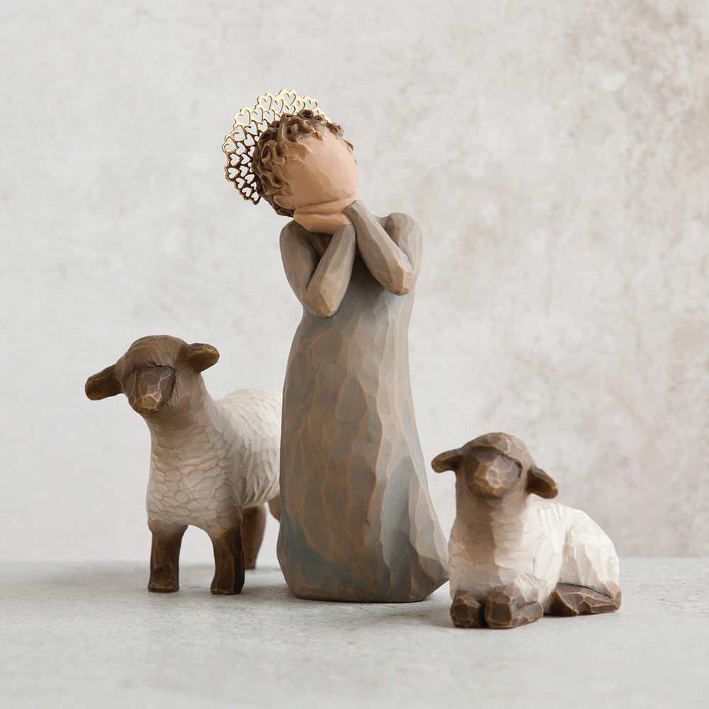 Willow Tree Little Shepherdess Resin Nativity Figurines, , large image number 3