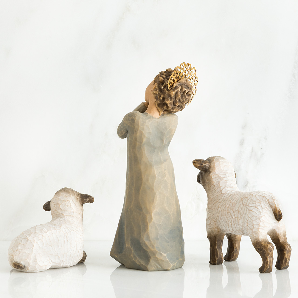Willow Tree Little Shepherdess Resin Nativity Figurines, , large