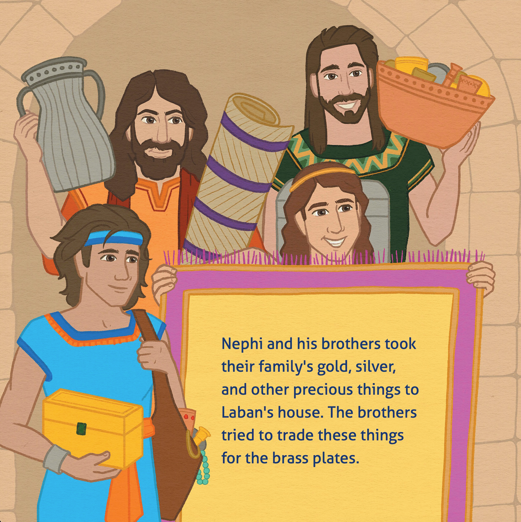 Nephi Gets the Brass Plates, , large