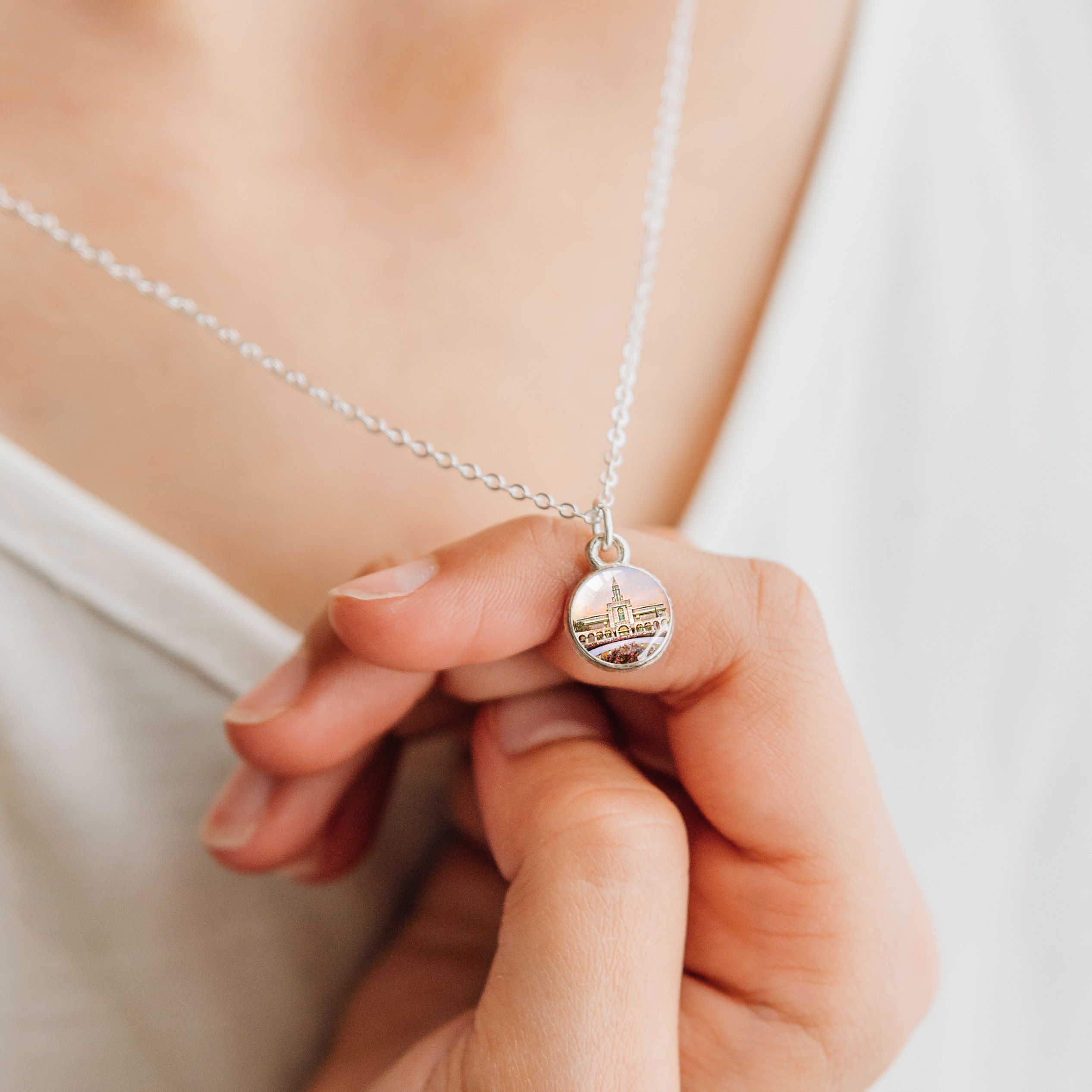Bountiful Utah Temple Necklace, , large image number 3